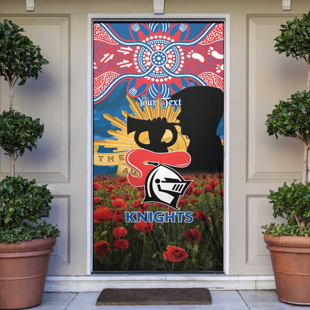 Personalised Knights Rugby ANZAC Day Door Cover Last Post Poppy We Will Remember Them