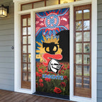 Personalised Knights Rugby ANZAC Day Door Cover Last Post Poppy We Will Remember Them