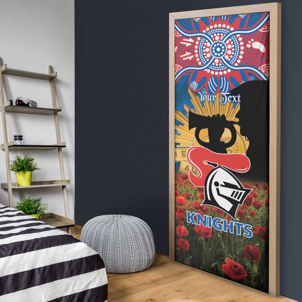 Personalised Knights Rugby ANZAC Day Door Cover Last Post Poppy We Will Remember Them