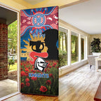 Personalised Knights Rugby ANZAC Day Door Cover Last Post Poppy We Will Remember Them