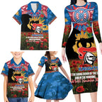 Personalised Knights Rugby ANZAC Day Family Matching Long Sleeve Bodycon Dress and Hawaiian Shirt Last Post Poppy We Will Remember Them
