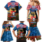 Personalised Knights Rugby ANZAC Day Family Matching Mermaid Dress and Hawaiian Shirt Last Post Poppy We Will Remember Them
