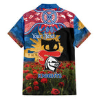 Personalised Knights Rugby ANZAC Day Family Matching Short Sleeve Bodycon Dress and Hawaiian Shirt Last Post Poppy We Will Remember Them