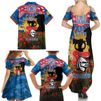 Personalised Knights Rugby ANZAC Day Family Matching Summer Maxi Dress and Hawaiian Shirt Last Post Poppy We Will Remember Them
