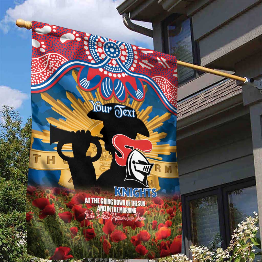 Personalised Knights Rugby ANZAC Day Garden Flag Last Post Poppy We Will Remember Them
