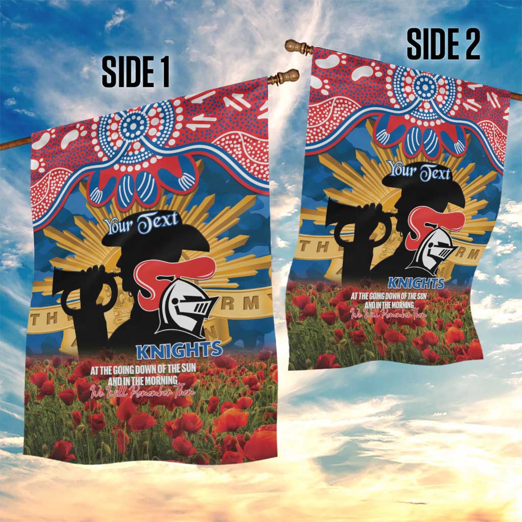 Personalised Knights Rugby ANZAC Day Garden Flag Last Post Poppy We Will Remember Them