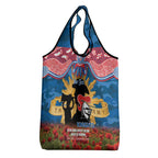 Personalised Knights Rugby ANZAC Day Grocery Bag Last Post Poppy We Will Remember Them