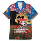 Personalised Knights Rugby ANZAC Day Hawaiian Shirt Last Post Poppy We Will Remember Them