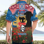 Personalised Knights Rugby ANZAC Day Hawaiian Shirt Last Post Poppy We Will Remember Them