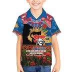 Personalised Knights Rugby ANZAC Day Hawaiian Shirt Last Post Poppy We Will Remember Them