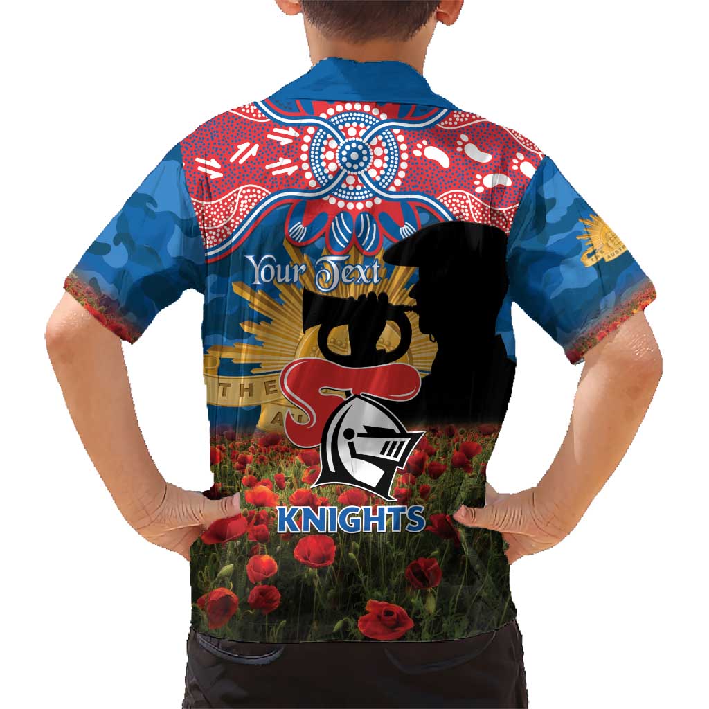 Personalised Knights Rugby ANZAC Day Hawaiian Shirt Last Post Poppy We Will Remember Them