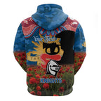 Personalised Knights Rugby ANZAC Day Hoodie Last Post Poppy We Will Remember Them