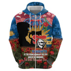 Personalised Knights Rugby ANZAC Day Hoodie Last Post Poppy We Will Remember Them
