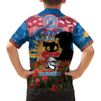Personalised Knights Rugby ANZAC Day Kid Hawaiian Shirt Last Post Poppy We Will Remember Them