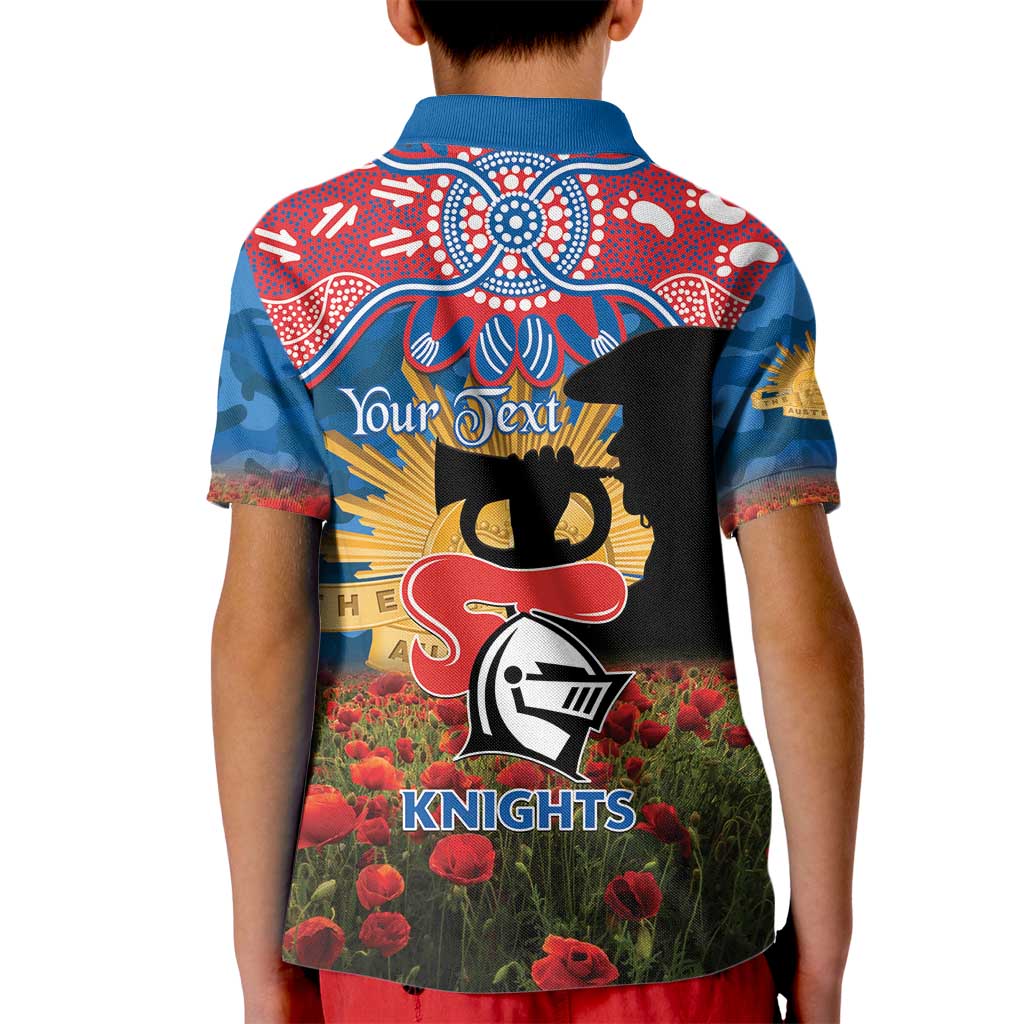 Personalised Knights Rugby ANZAC Day Kid Polo Shirt Last Post Poppy We Will Remember Them