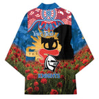Personalised Knights Rugby ANZAC Day Kimono Last Post Poppy We Will Remember Them