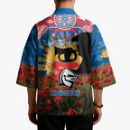 Personalised Knights Rugby ANZAC Day Kimono Last Post Poppy We Will Remember Them