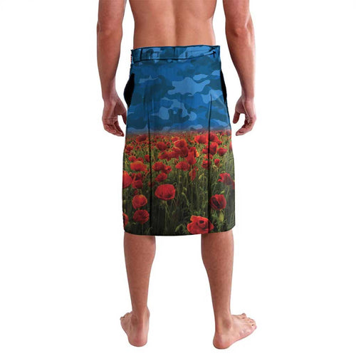 Personalised Knights Rugby ANZAC Day Lavalava Last Post Poppy We Will Remember Them