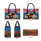 Personalised Knights Rugby ANZAC Day Leather Bag Last Post Poppy We Will Remember Them