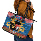 Personalised Knights Rugby ANZAC Day Leather Tote Bag Last Post Poppy We Will Remember Them
