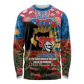 Personalised Knights Rugby ANZAC Day Long Sleeve Shirt Last Post Poppy We Will Remember Them