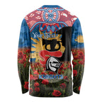 Personalised Knights Rugby ANZAC Day Long Sleeve Shirt Last Post Poppy We Will Remember Them