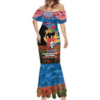 Personalised Knights Rugby ANZAC Day Mermaid Dress Last Post Poppy We Will Remember Them
