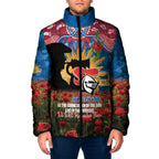 Personalised Knights Rugby ANZAC Day Padded Jacket Last Post Poppy We Will Remember Them