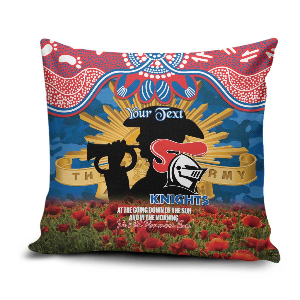 Personalised Knights Rugby ANZAC Day Pillow Cover Last Post Poppy We Will Remember Them