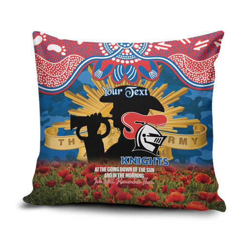 Personalised Knights Rugby ANZAC Day Pillow Cover Last Post Poppy We Will Remember Them