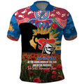 Personalised Knights Rugby ANZAC Day Polo Shirt Last Post Poppy We Will Remember Them