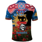 Personalised Knights Rugby ANZAC Day Polo Shirt Last Post Poppy We Will Remember Them