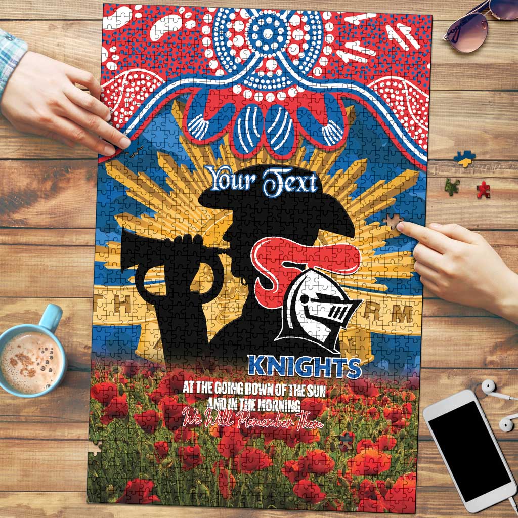 Personalised Knights Rugby ANZAC Day Puzzle Last Post Poppy We Will Remember Them