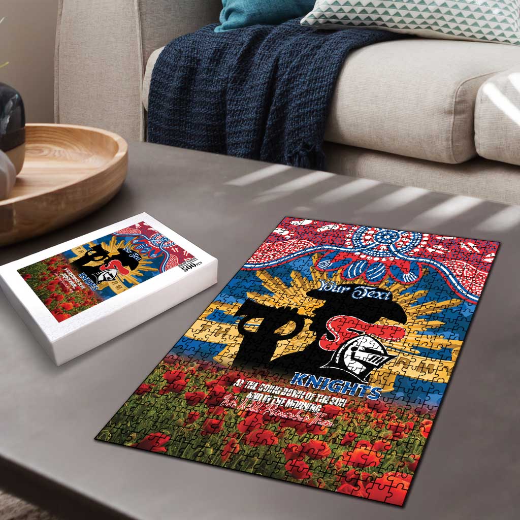 Personalised Knights Rugby ANZAC Day Puzzle Last Post Poppy We Will Remember Them