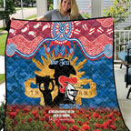 Personalised Knights Rugby ANZAC Day Quilt Last Post Poppy We Will Remember Them