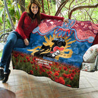 Personalised Knights Rugby ANZAC Day Quilt Last Post Poppy We Will Remember Them