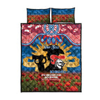 Personalised Knights Rugby ANZAC Day Quilt Bed Set Last Post Poppy We Will Remember Them