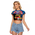 Personalised Knights Rugby ANZAC Day Raglan Cropped T Shirt Last Post Poppy We Will Remember Them