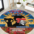 Personalised Knights Rugby ANZAC Day Round Carpet Last Post Poppy We Will Remember Them