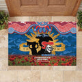 Personalised Knights Rugby ANZAC Day Rubber Doormat Last Post Poppy We Will Remember Them