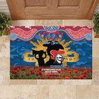 Personalised Knights Rugby ANZAC Day Rubber Doormat Last Post Poppy We Will Remember Them