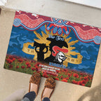 Personalised Knights Rugby ANZAC Day Rubber Doormat Last Post Poppy We Will Remember Them