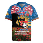 Personalised Knights Rugby ANZAC Day Rugby Jersey Last Post Poppy We Will Remember Them