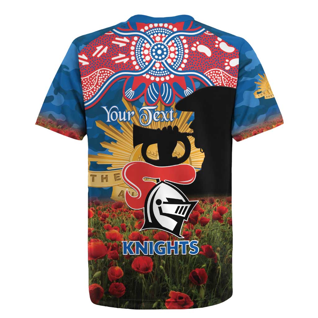 Personalised Knights Rugby ANZAC Day Rugby Jersey Last Post Poppy We Will Remember Them