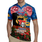 Personalised Knights Rugby ANZAC Day Rugby Jersey Last Post Poppy We Will Remember Them