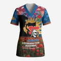 Personalised Knights Rugby ANZAC Day Scrub Top Last Post Poppy We Will Remember Them
