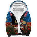 Personalised Knights Rugby ANZAC Day Sherpa Hoodie Last Post Poppy We Will Remember Them