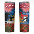 Personalised Knights Rugby ANZAC Day Skinny Tumbler Last Post Poppy We Will Remember Them