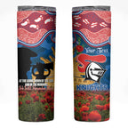 Personalised Knights Rugby ANZAC Day Skinny Tumbler Last Post Poppy We Will Remember Them