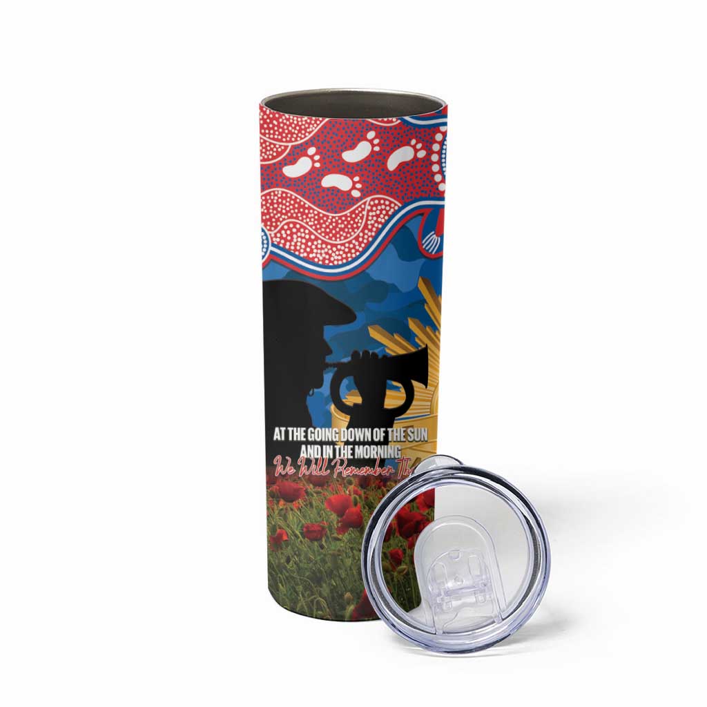 Personalised Knights Rugby ANZAC Day Skinny Tumbler Last Post Poppy We Will Remember Them